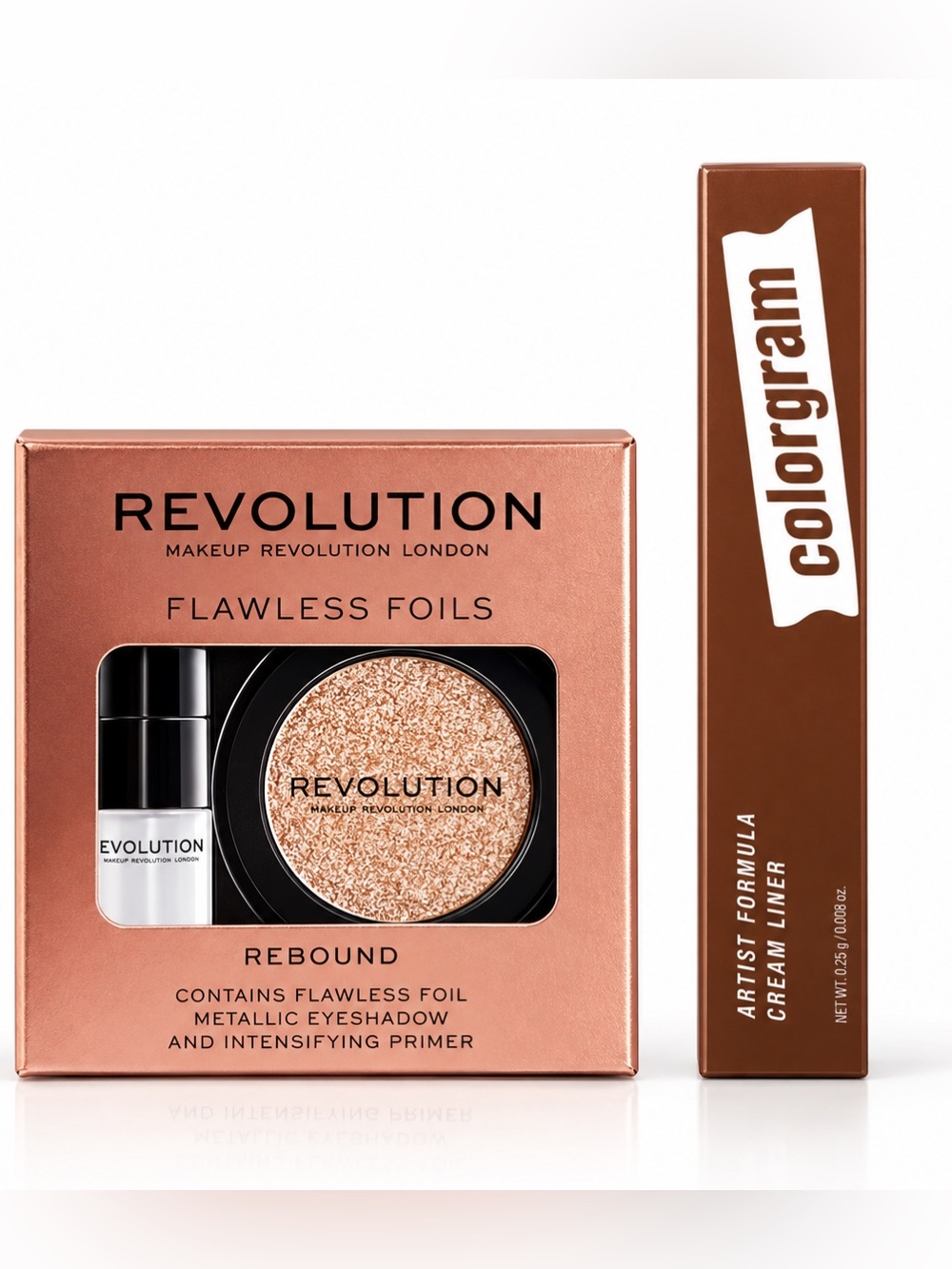 Revolution Flawless Foils and Colorgram Eyeliner